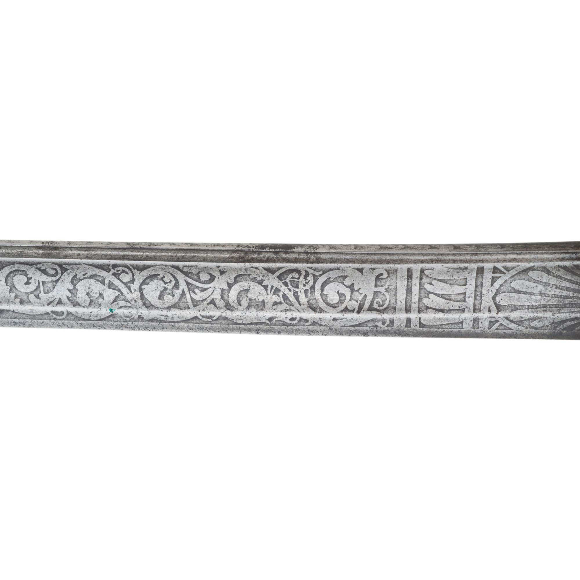 Non-Regulation Import Staff & Field Officers Sword of Capt. Albert Foster - 25th Mass Infantry