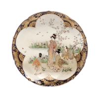 A Japanese Satsuma Dish Diameter 7 1/8 inches.
