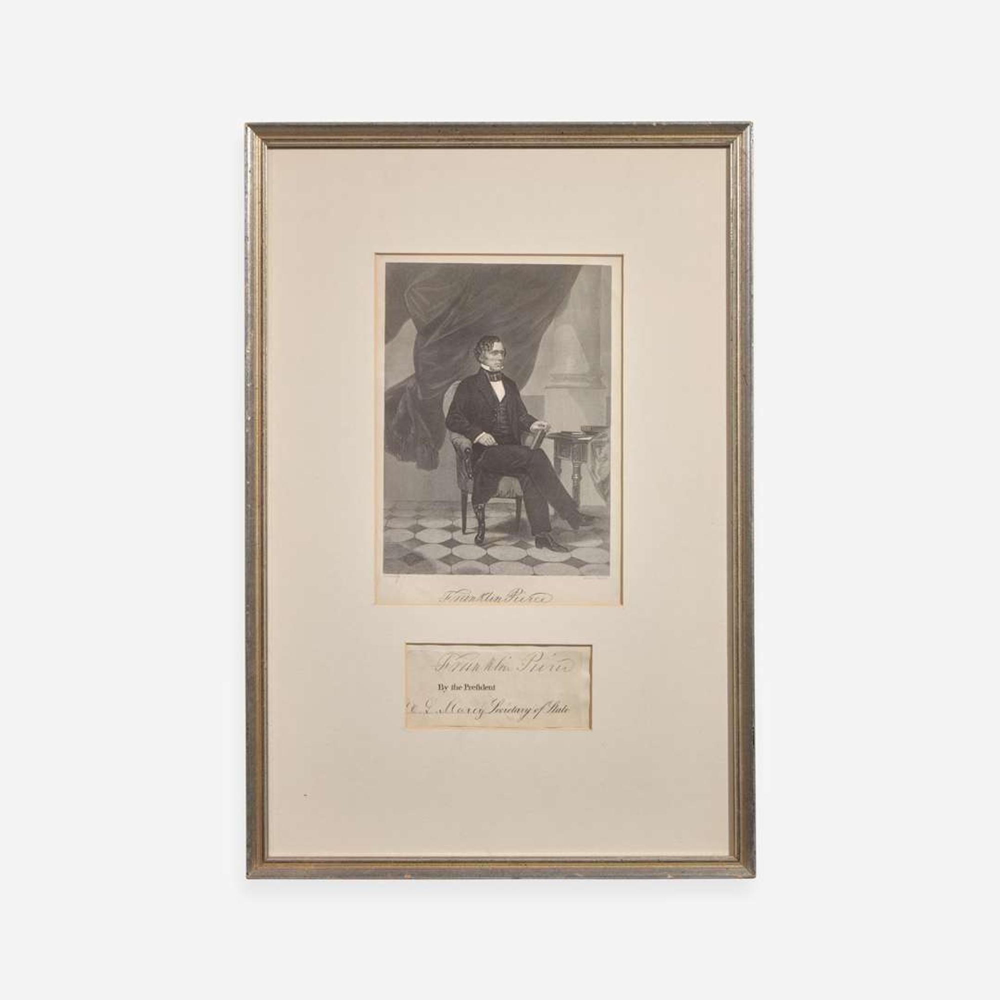 [Presidential] Fillmore, Millard, and Franklin Pierce and James Buchanan Group of 3 Signed Items