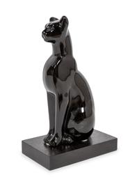 A Baccarat Black Cat Figure