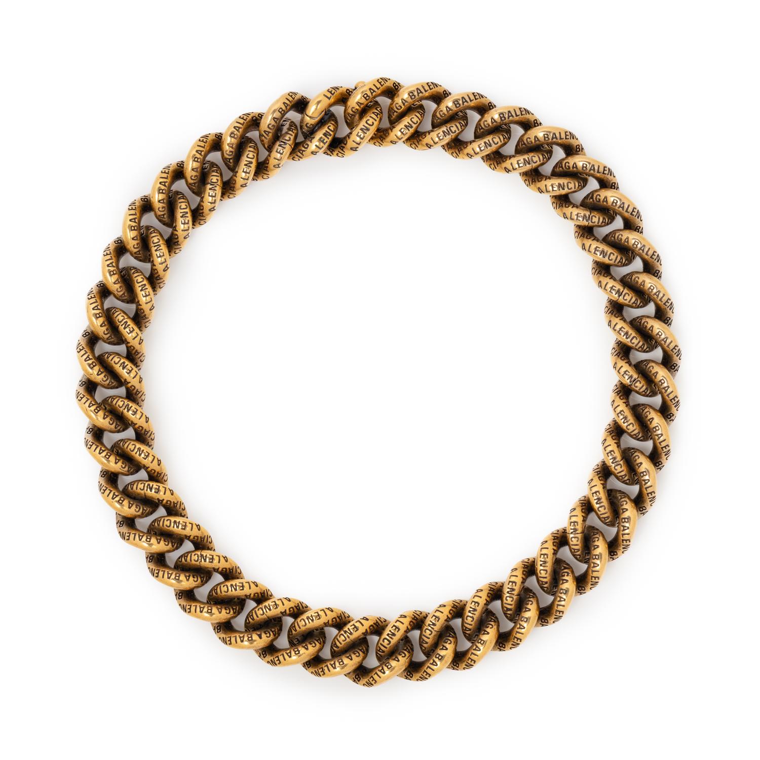 BALENCIAGA, OVERSIZE LOGO CHAIN NECKLACE