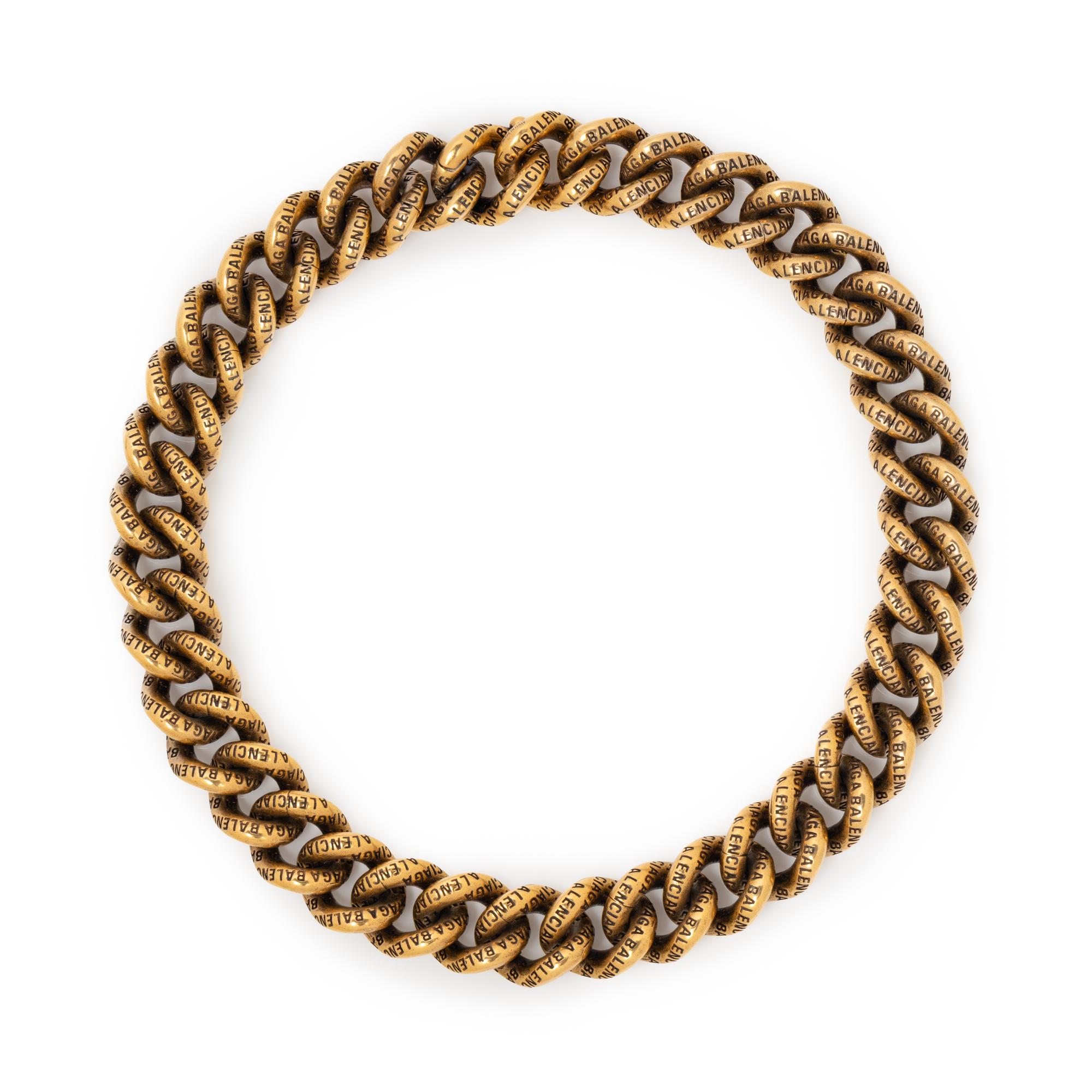 BALENCIAGA, OVERSIZE LOGO CHAIN NECKLACE