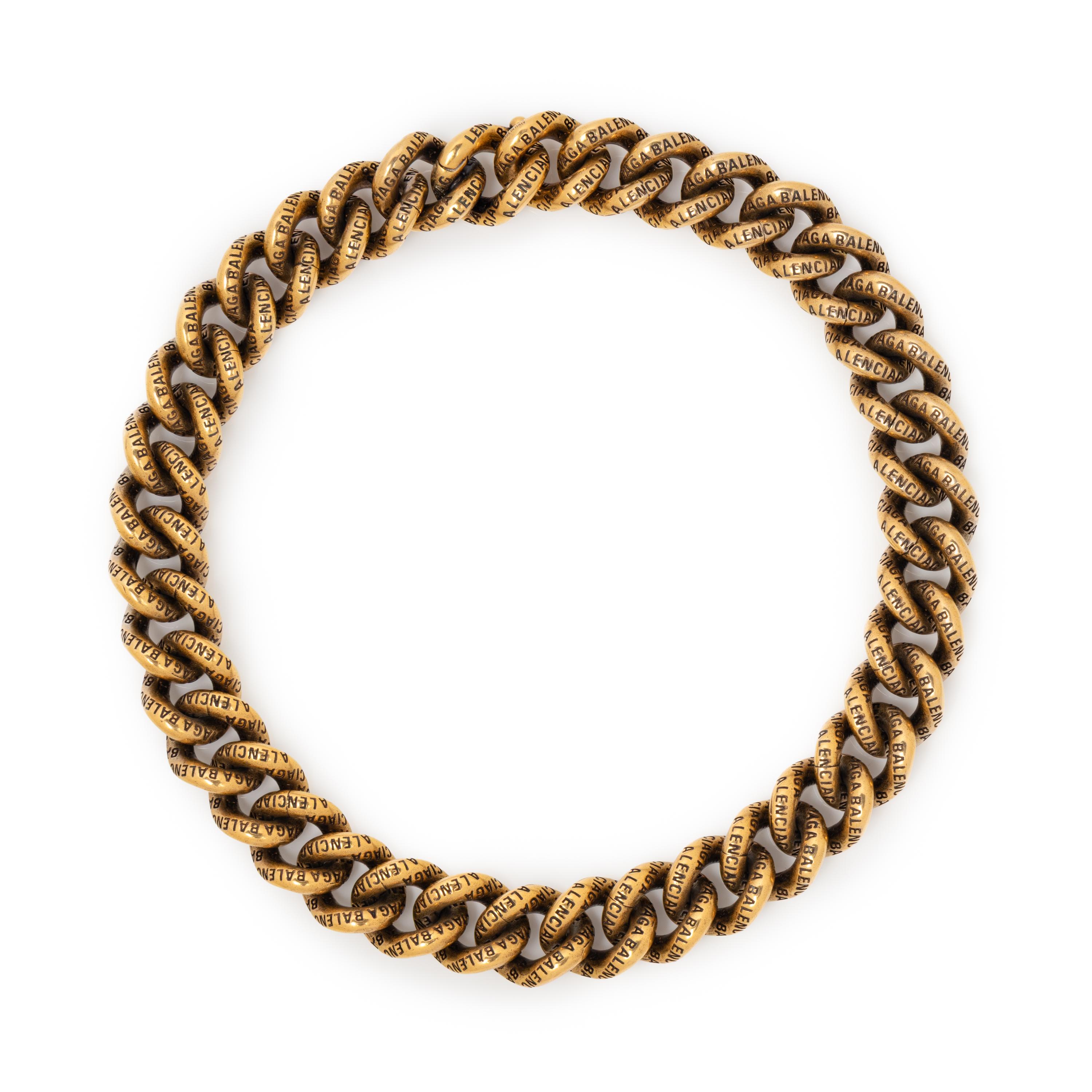 BALENCIAGA, OVERSIZE LOGO CHAIN NECKLACE