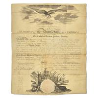 [War of 1812] The Beginnings of a Naval Hero: Commodore Oliver Hazard Perry’s 1807 Lieutenant's Commission, His First Official Promotion in the Navy, Signed by Thomas Jefferson