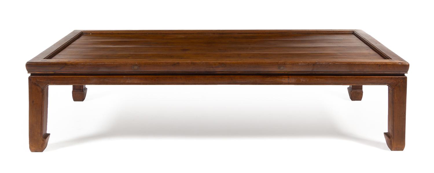 A Chinese Hardwood Bed, Ta Height 18 1/4 x width 75 x depth 34 inches. — QING DYNASTY (1644-1911)