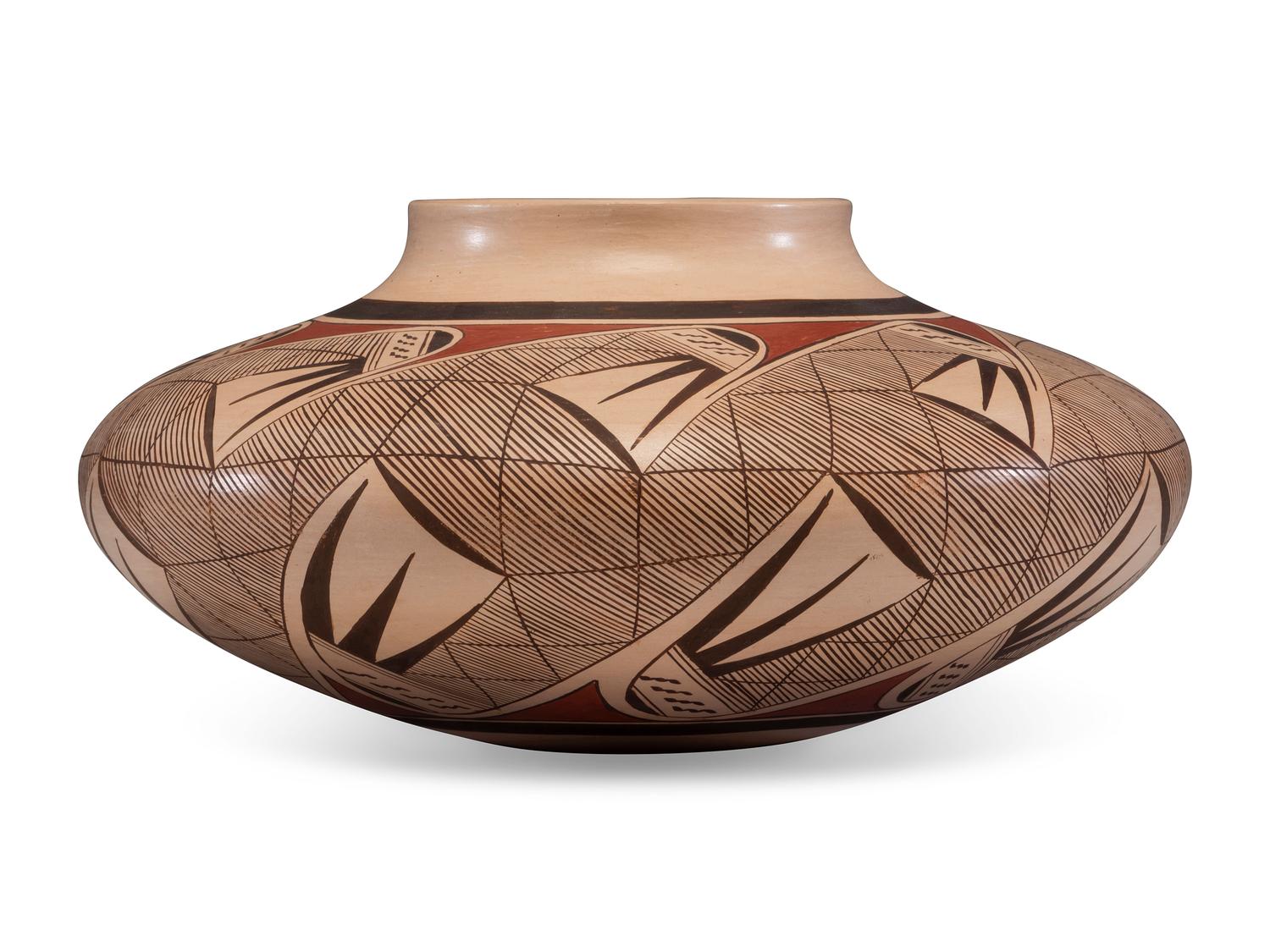 Pottery Jar, with Migration Pattern