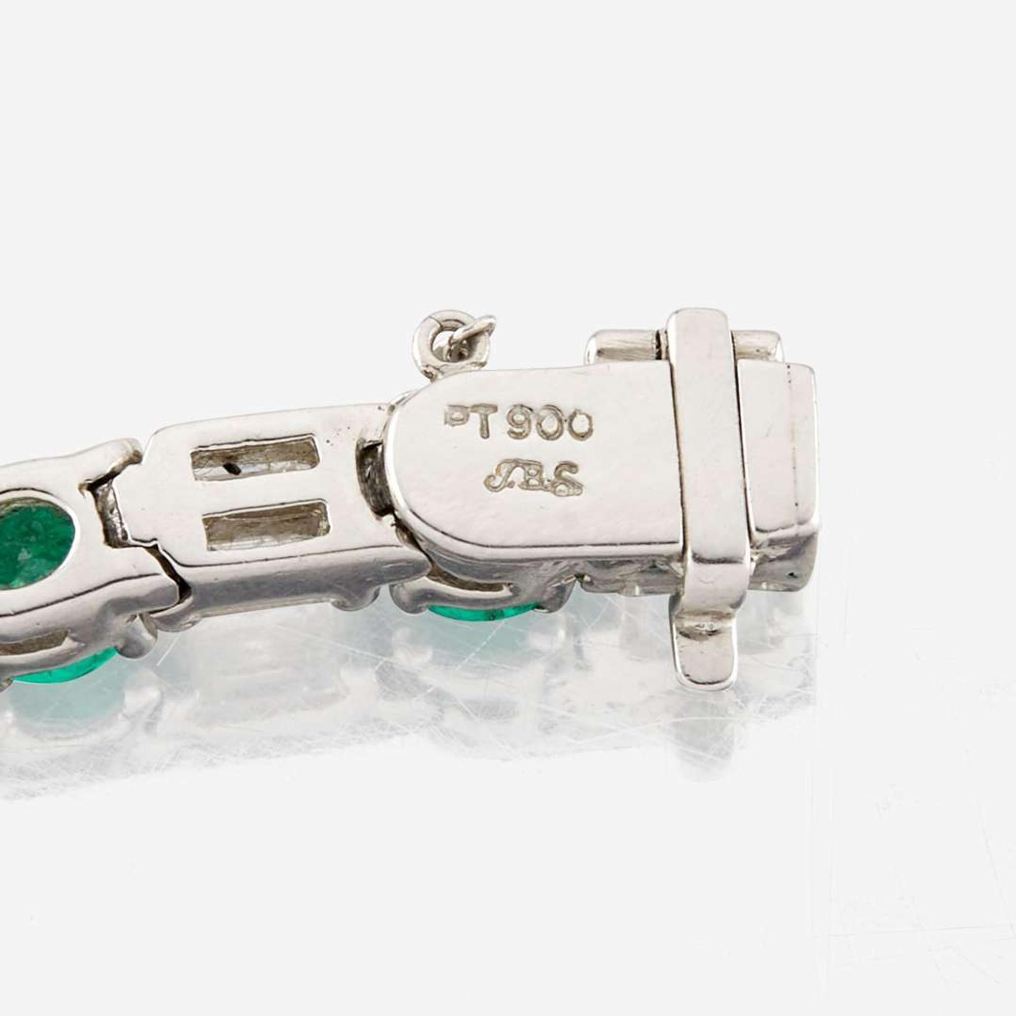 An emerald, diamond, and platinum bracelet, JB Star