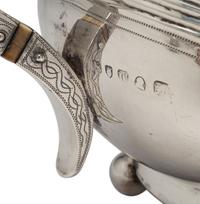 An English Silver Four-Piece Coffee and Tea Service