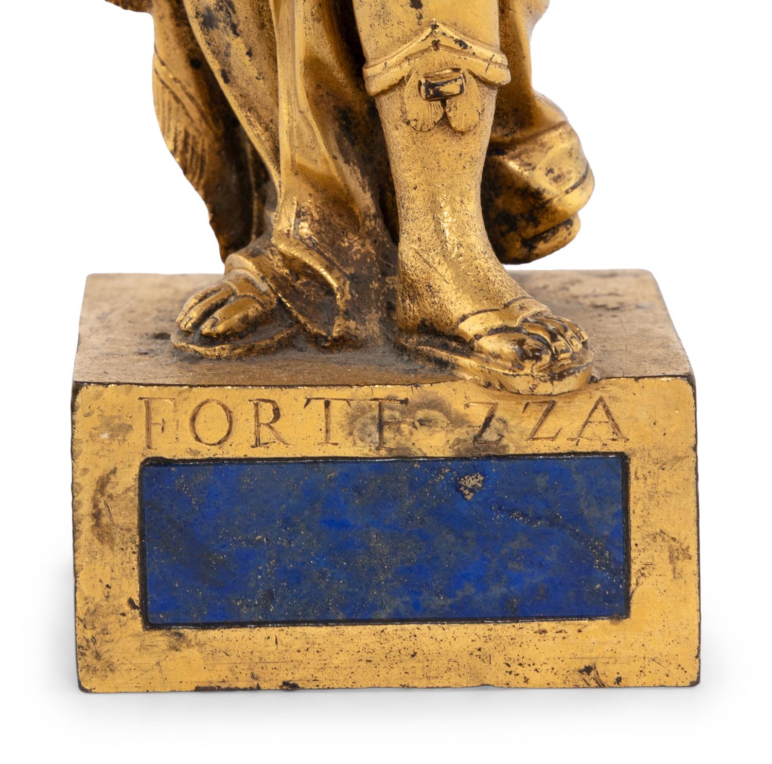 A North Italian Gilt Bronze Figure of Fortitude
