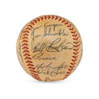A 1950 Birmingham Triplets Team Signed Autograph Baseball