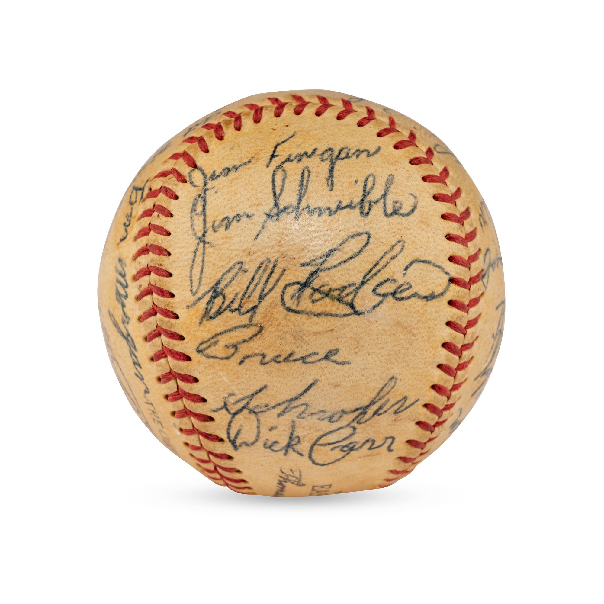 A 1950 Birmingham Triplets Team Signed Autograph Baseball