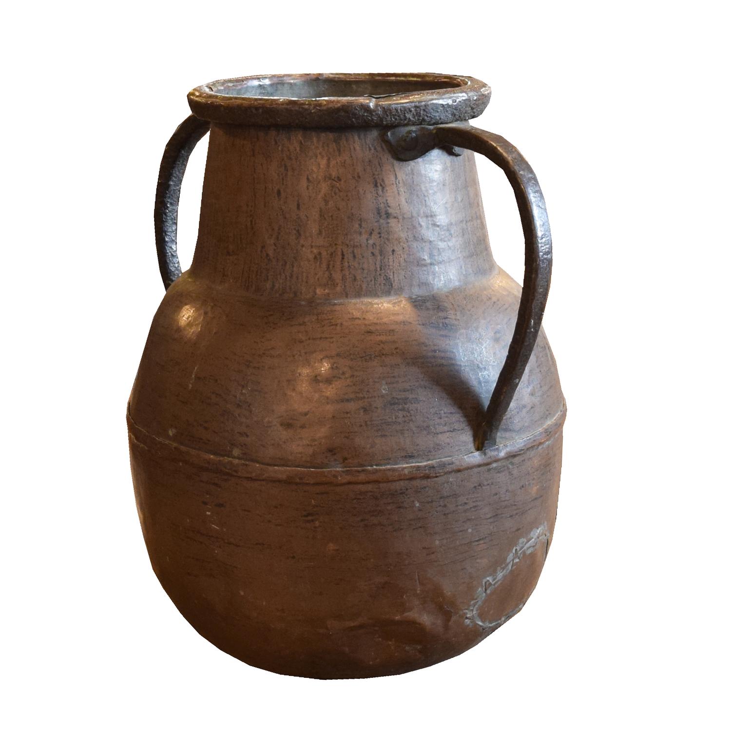 A Hammered Copper Vessel 15" W x 13" D x 18" H — Italy, 20th Century