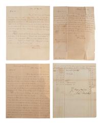 [TRANSPORTATION - SHIPS]. Collection of Trans-Atlantic mail, steamship freight bills. and checks.
