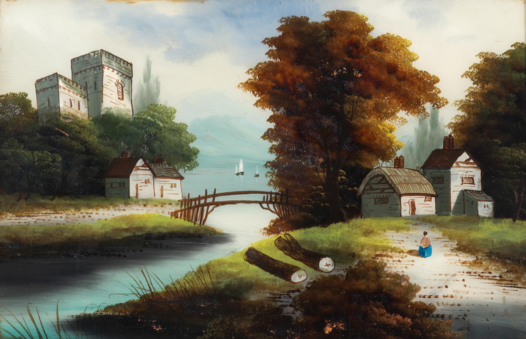 An English Reverse Painting on Glass