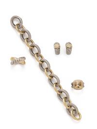 DAVID YURMAN, STERLING SILVER AND YELLOW GOLD JEWELRY