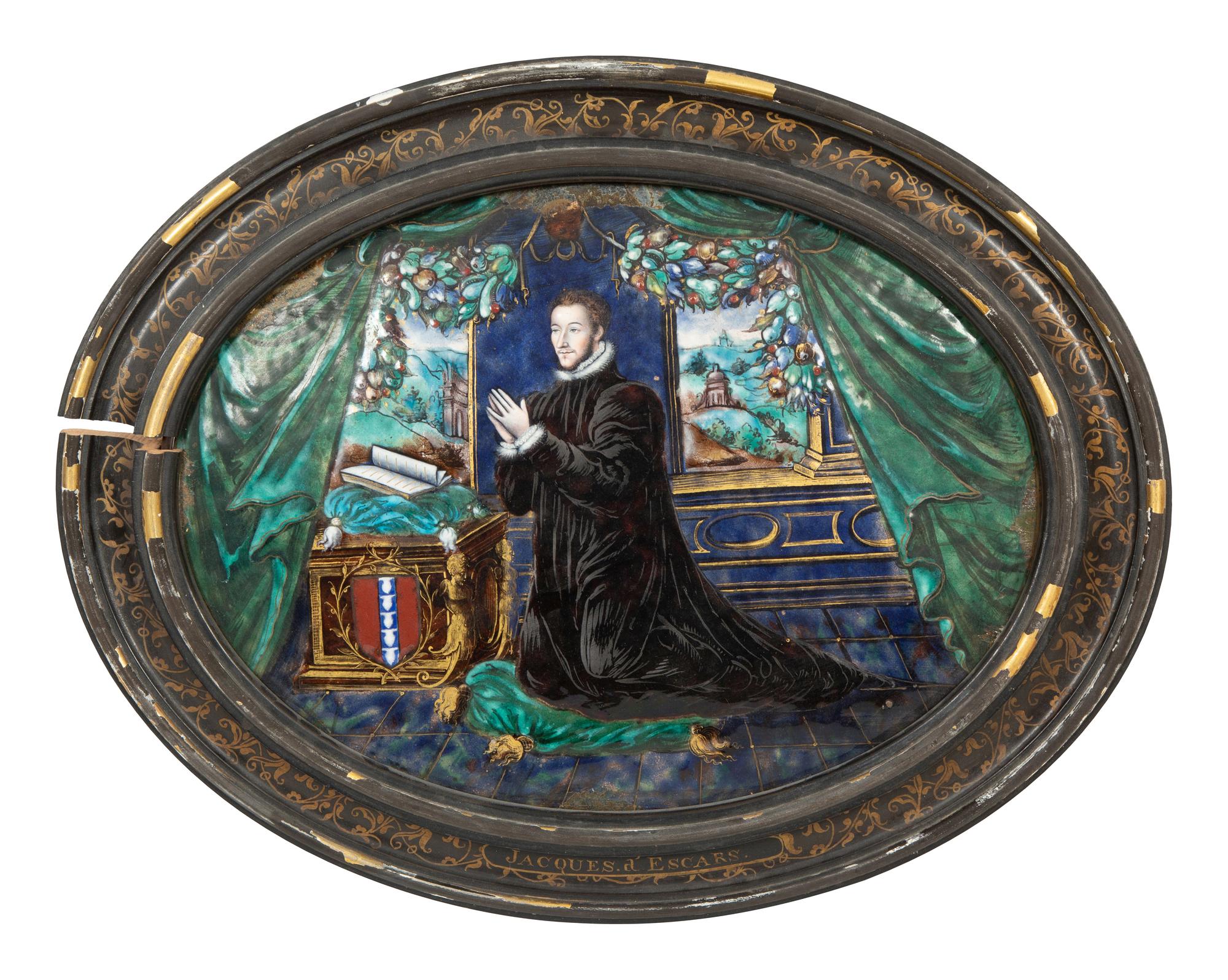 A Pair of Limoges Enameled Copper Plaques Attributed to Leonard Limousin