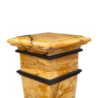 A Pair of Bi-Color Marble Pedestals