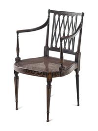 A Regency Style Painted Armchair