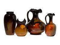 Four Artist Decorated Standard Glaze Rookwood Pottery Table Articles