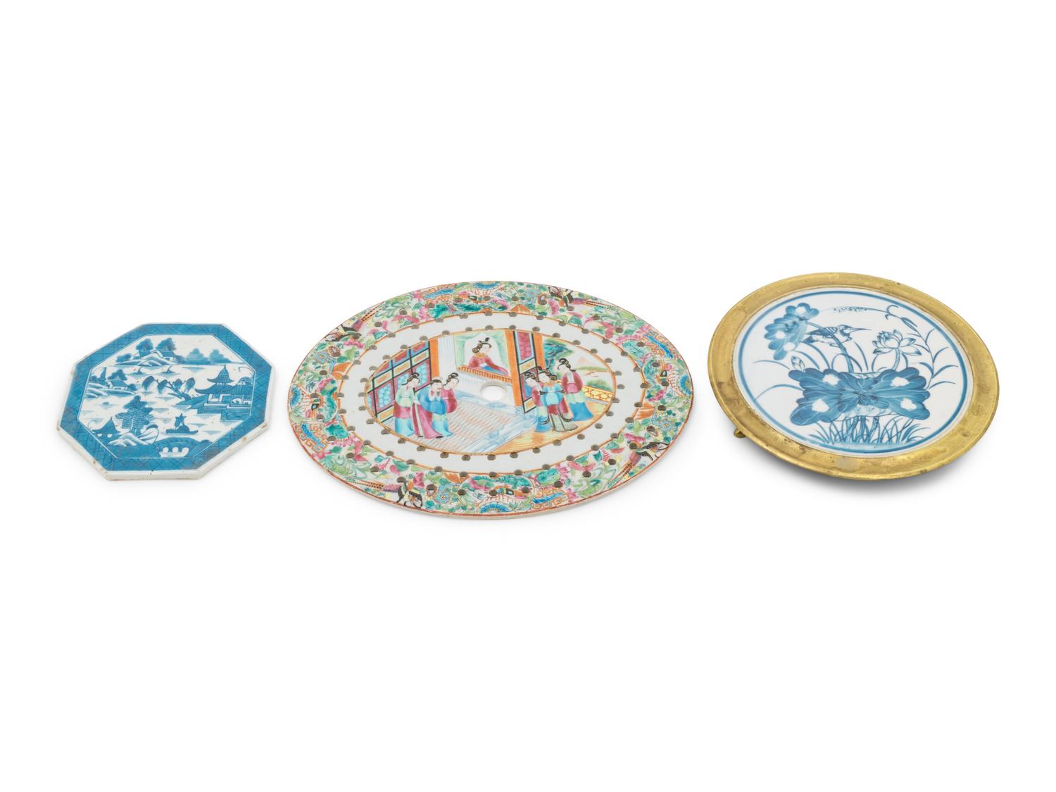Three Chinese Porcelain Plaques