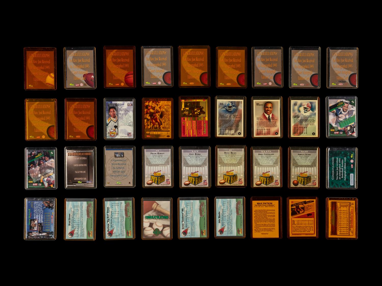 A Collection of Over 80 Assorted 1990s Signed Autograph Trading Cards
