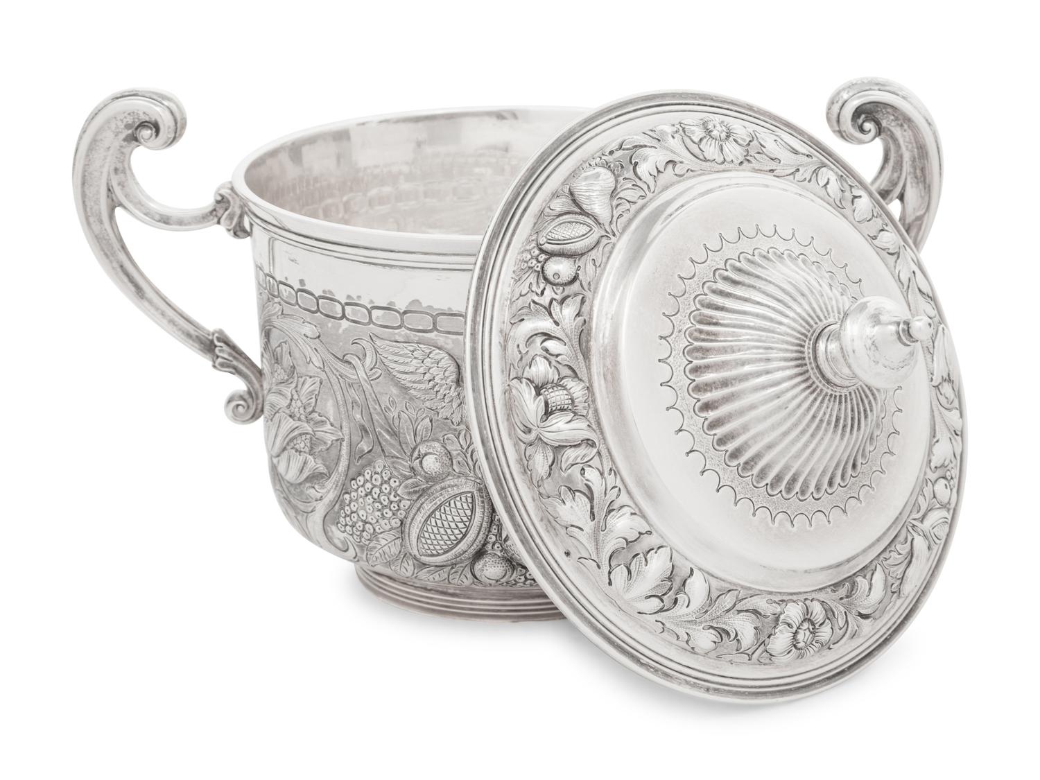 An English Silver Covered Jar