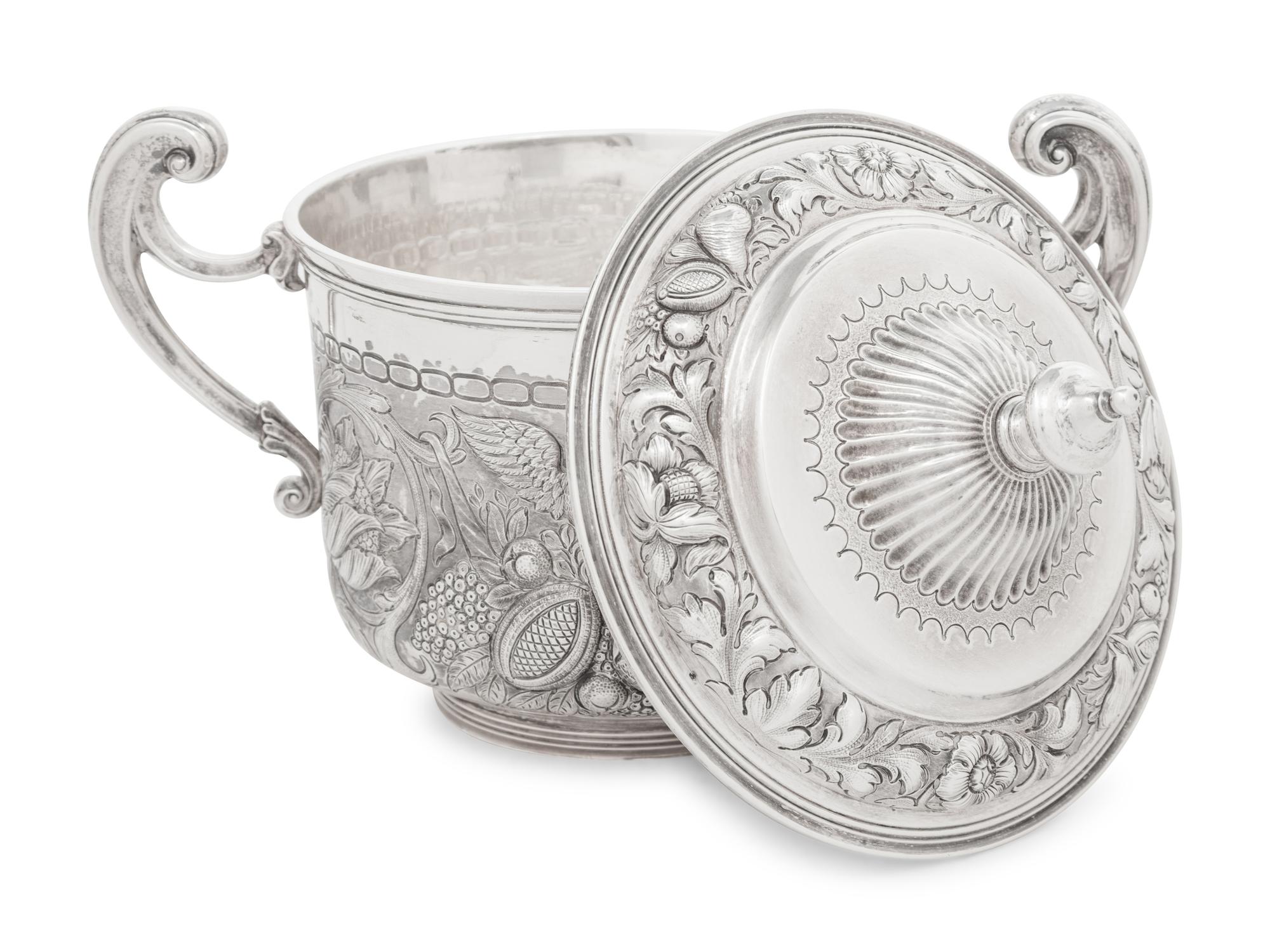 An English Silver Covered Jar