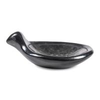 Blackware Pottery Dish, Avian Form