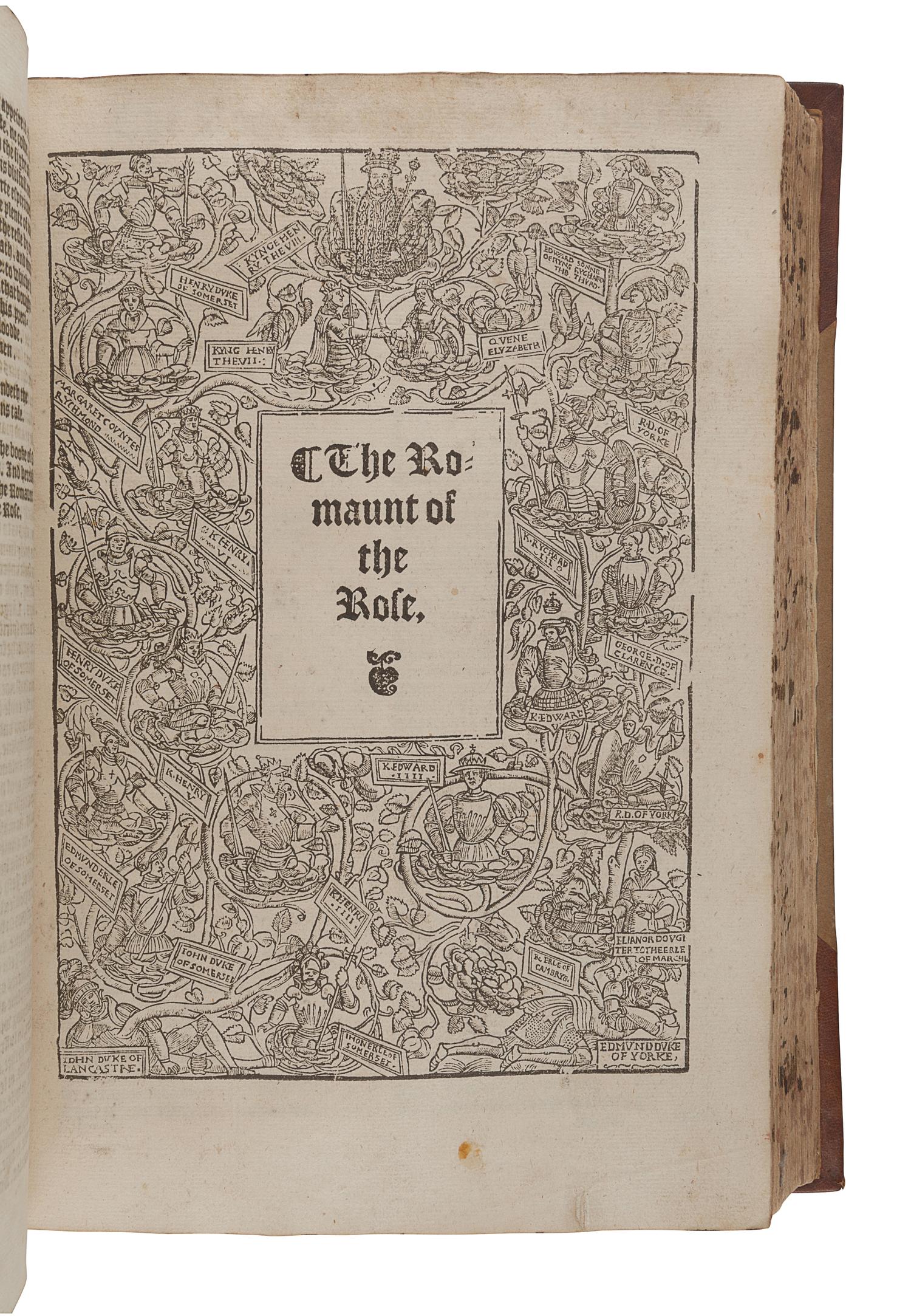CHAUCER, Geoffrey (1340?-1400). [ The Woorkes of Geffrey Chaucer, Newly Printed, with divers addicions ...] London: Jhon Kyngston for Jhon Wight, 1561.