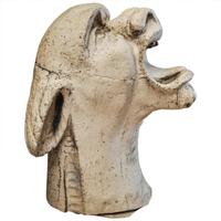 A Set of Two American Terra Cotta Gargoyles 18" W x 17" D x 40" H and 17" W x 13.5" D x 22.5" H — United States, Circa 1920