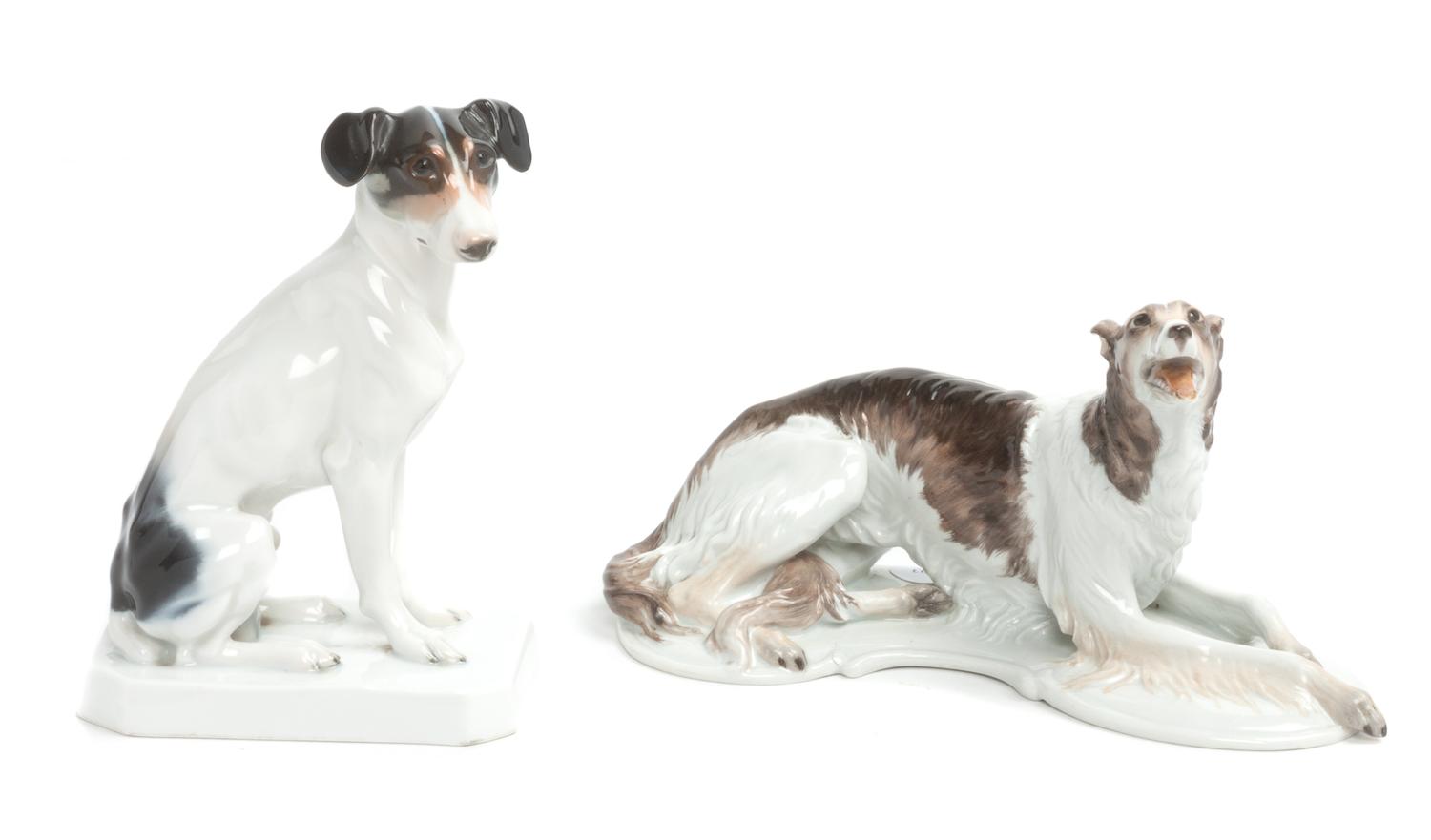 Two Rosenthal Porcelain Figures Width of wider 8 1/4 inches. — 20TH CENTURY
