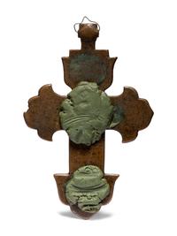 A Russian Bronze Cross Pendant