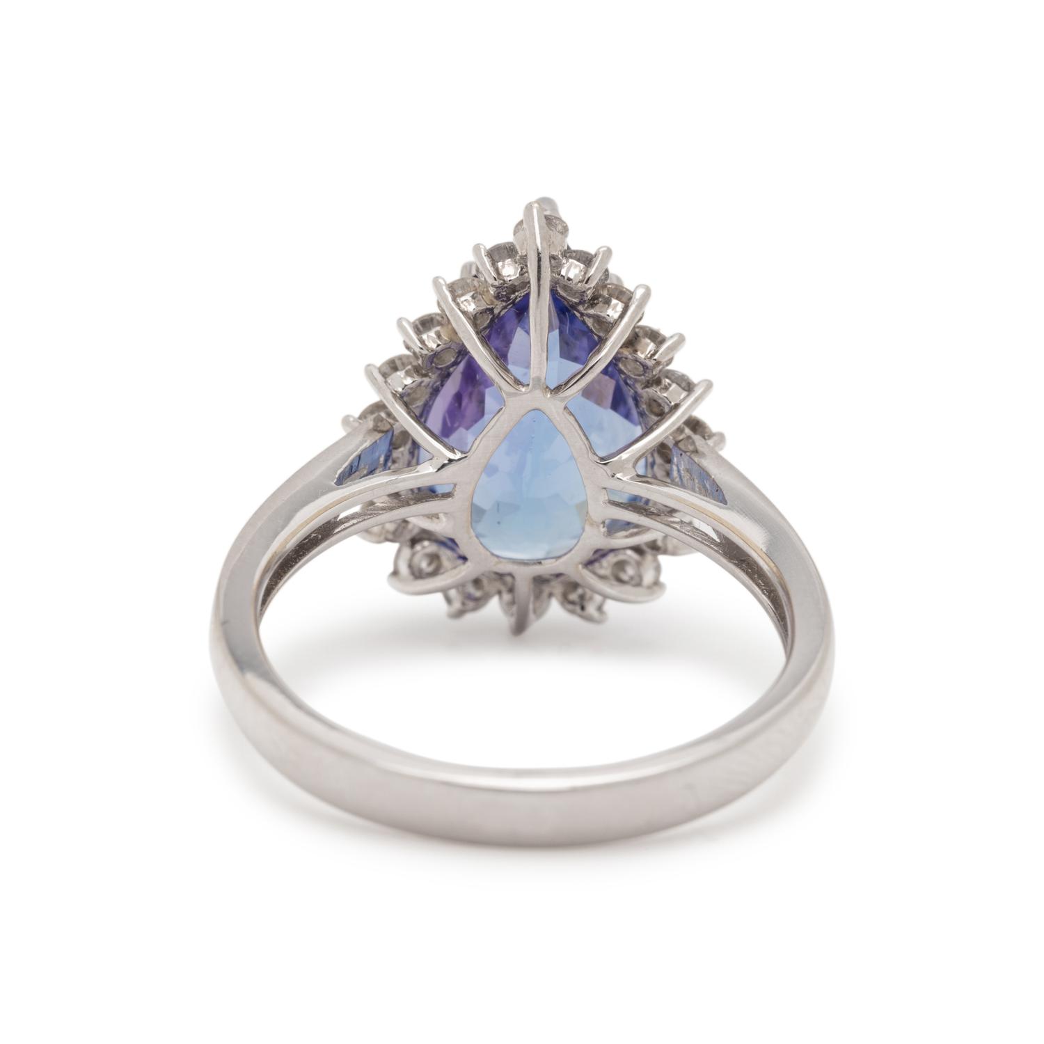 TANZANITE AND DIAMOND RING