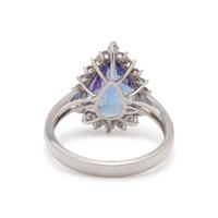 TANZANITE AND DIAMOND RING