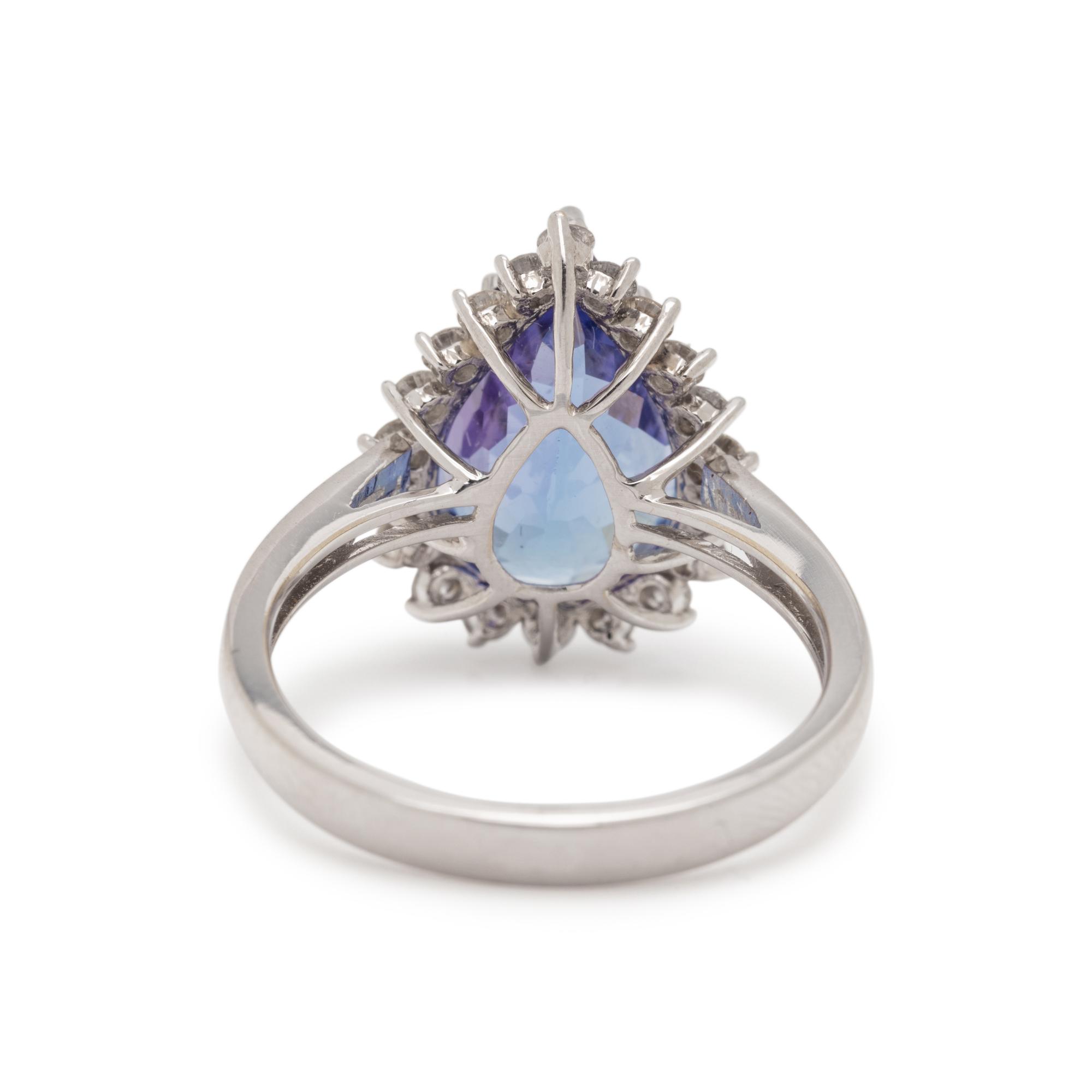 TANZANITE AND DIAMOND RING