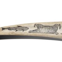 Alaskan Native Scrimshawed Cribbage Boards