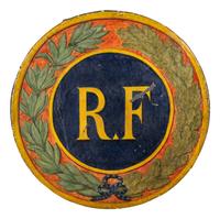 A Painted Canvas Republic of France Sign