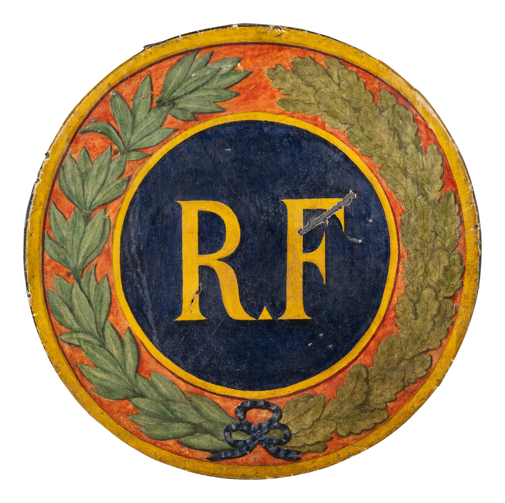 A Painted Canvas Republic of France Sign