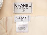 Chanel, Cream & Silver Leather Skirt Suit, 2010