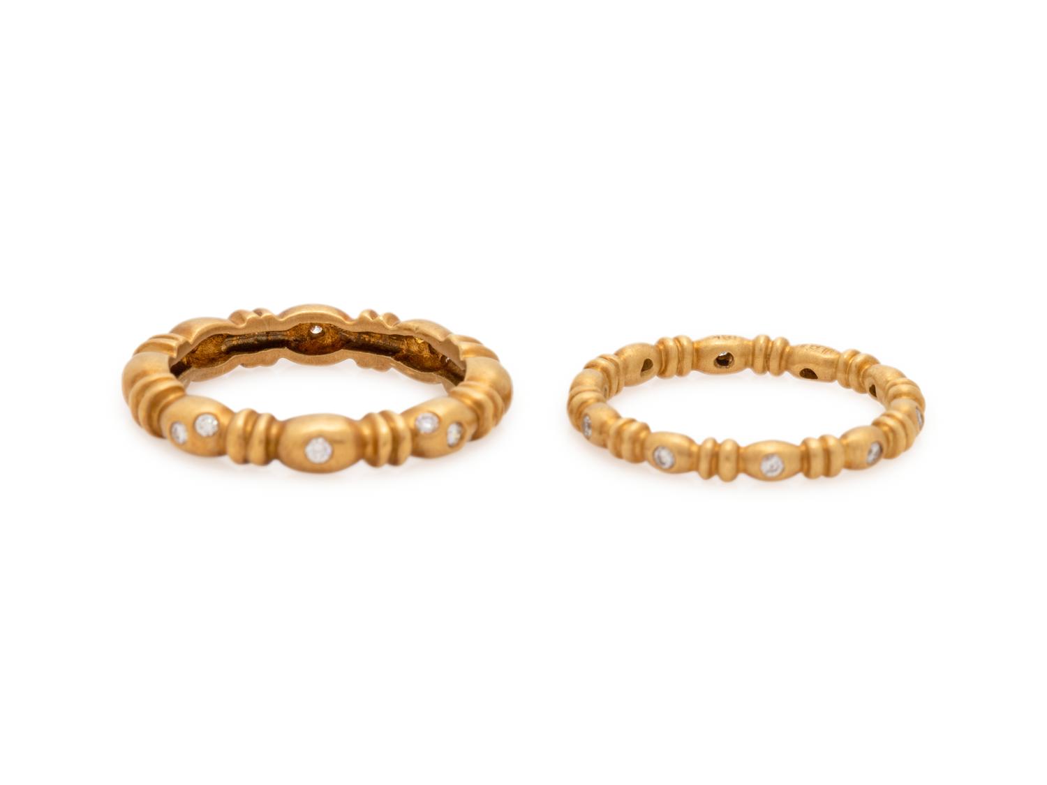 COLLECTION OF YELLOW GOLD AND DIAMOND RINGS