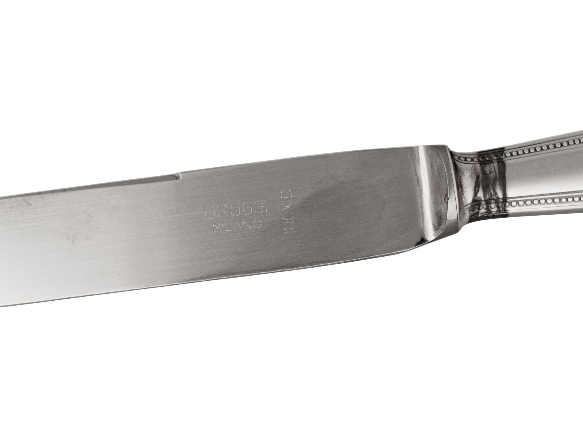 An Italian Silver Flatware Service