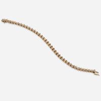 A 14K Yellow Gold and Diamond Bracelet
