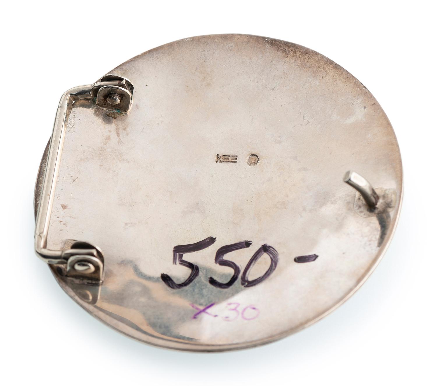 Silver Belt Buckle, with 14K Gold Center Accent