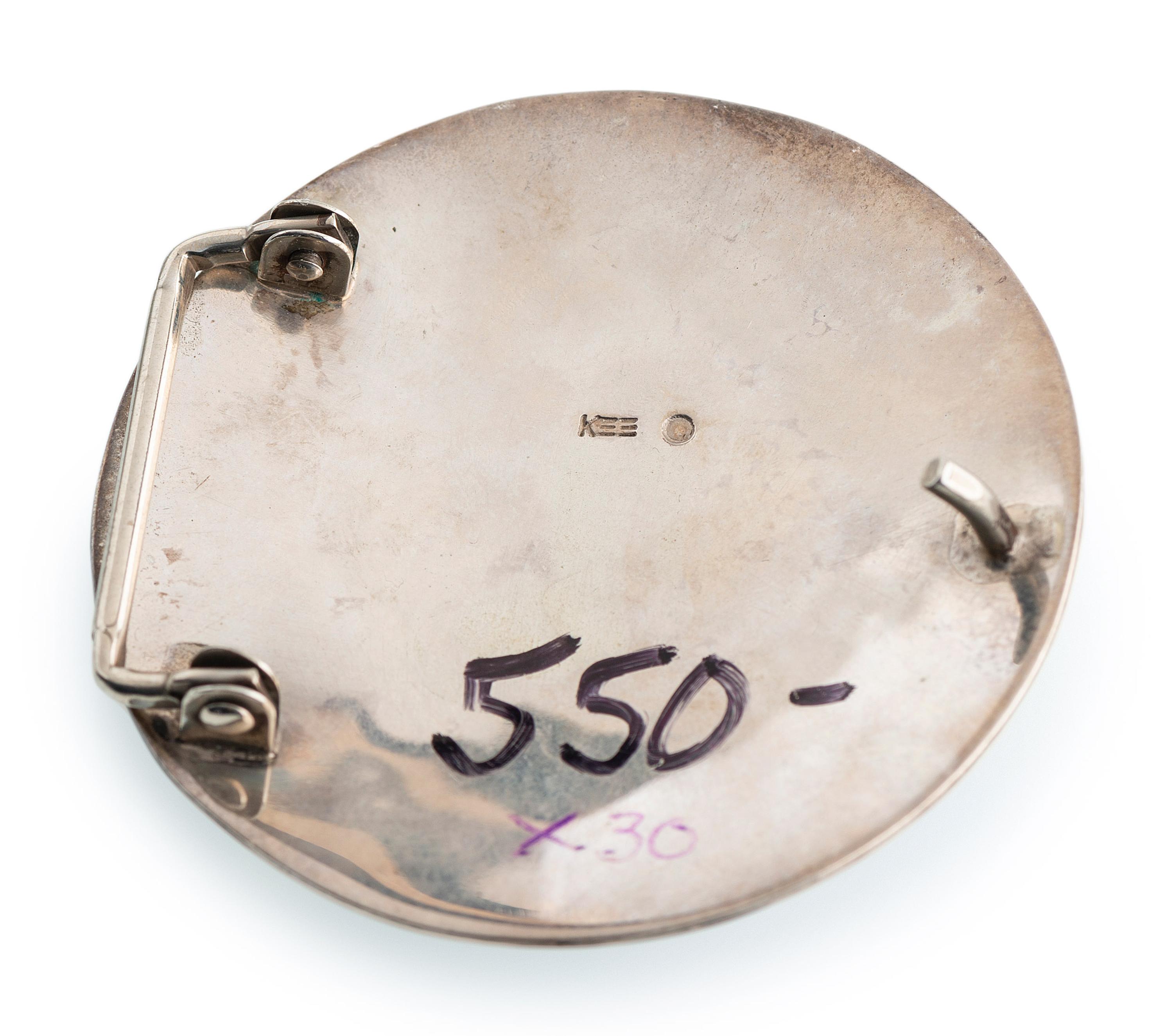 Silver Belt Buckle, with 14K Gold Center Accent