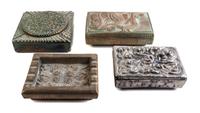 Four Haeger Pottery Table Articles Width of widest 8 3/4 inches.