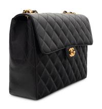 Chanel Quilted Leather Jumbo Flap Bag, 1997-99