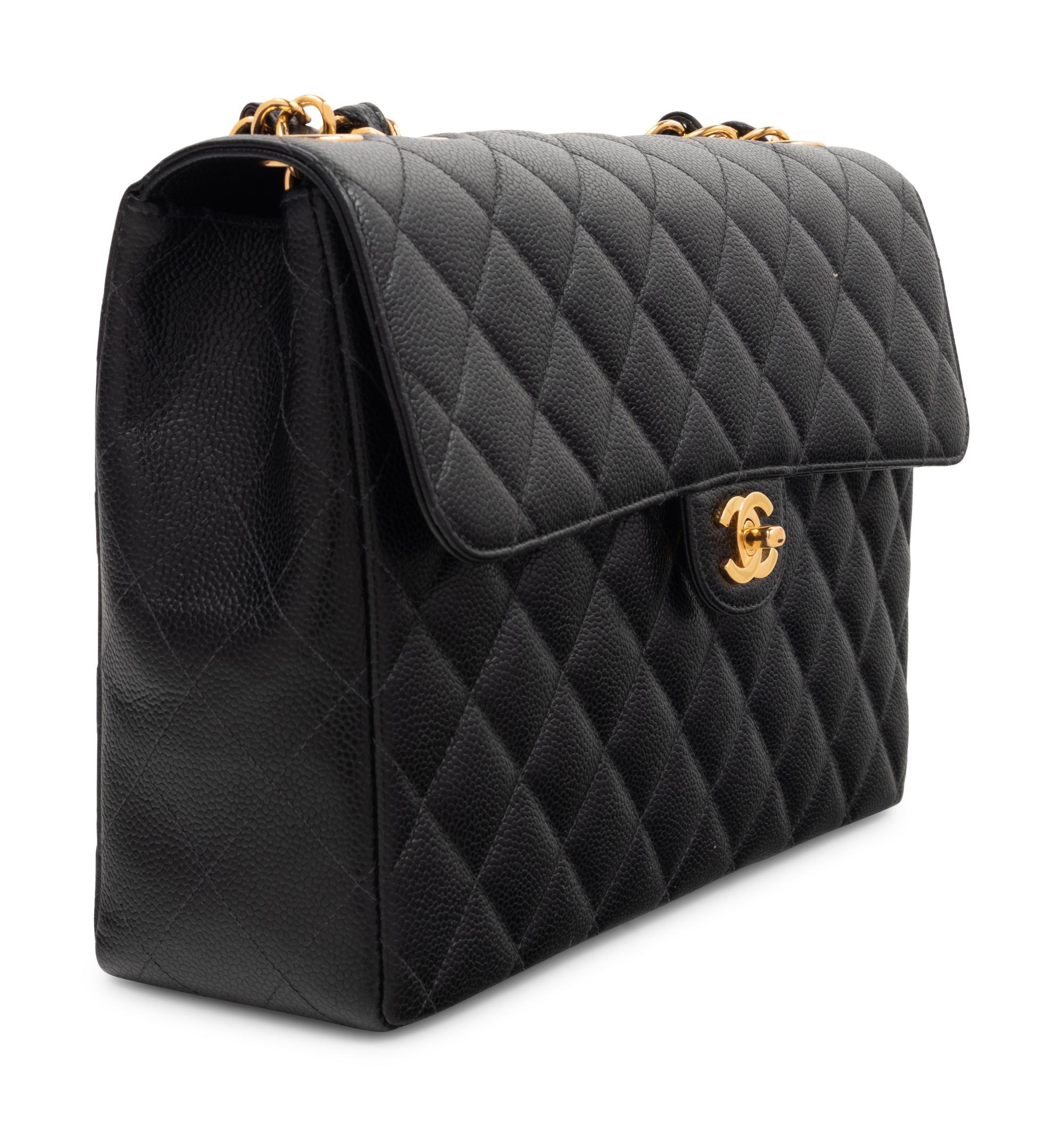 Chanel Quilted Leather Jumbo Flap Bag, 1997-99