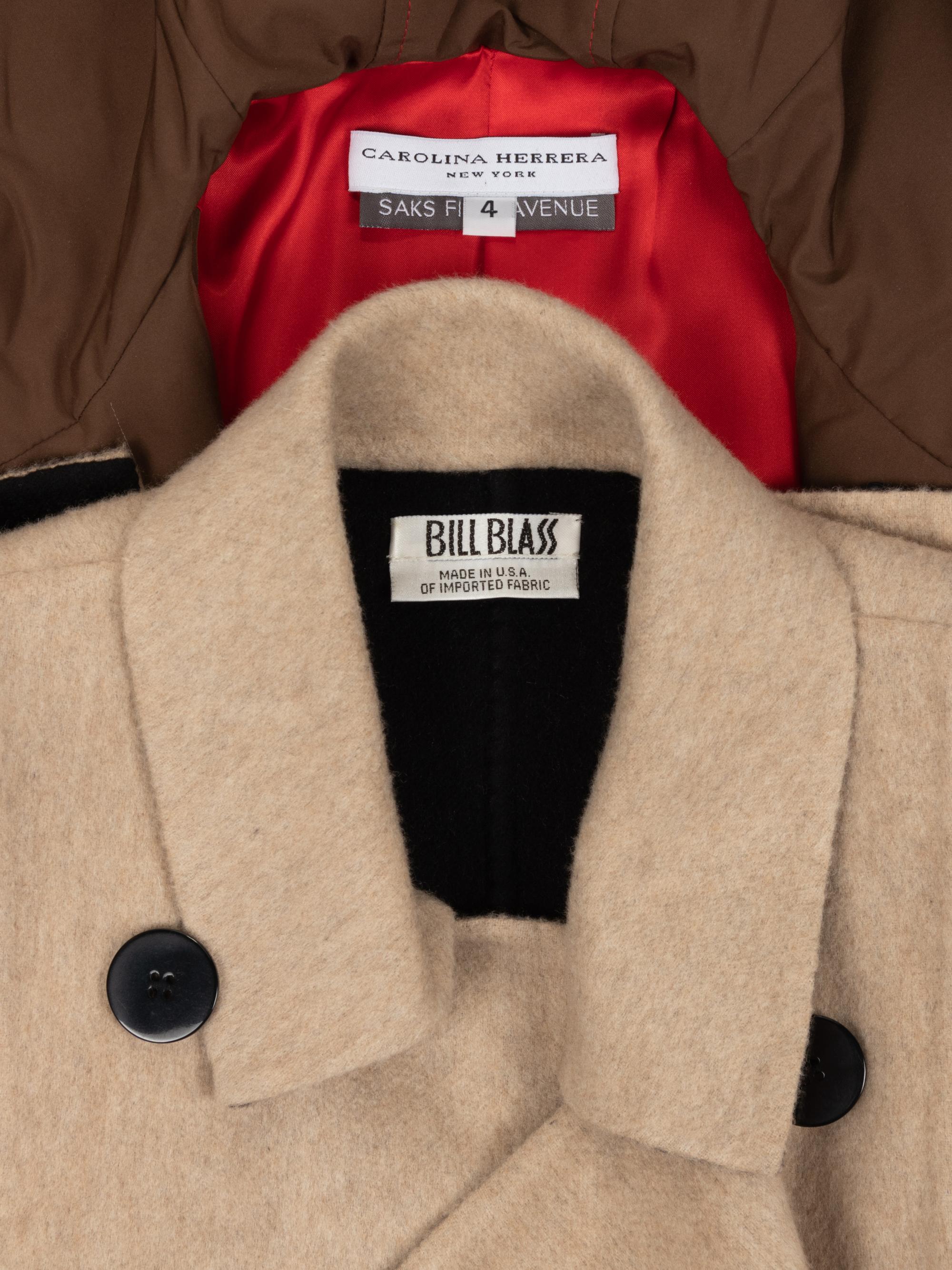 Two Designer Jackets: One Bill Blass, One Carolina Herrera, 2000-10s