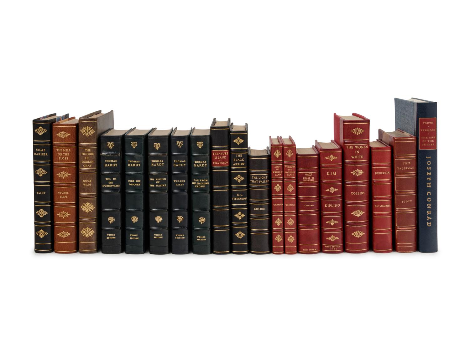 [BINDINGS – BRITISH LITERATURE]. A group of 14 works in 19 volumes, including: