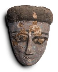 An Egyptian Painted Wood Mummy Mask
